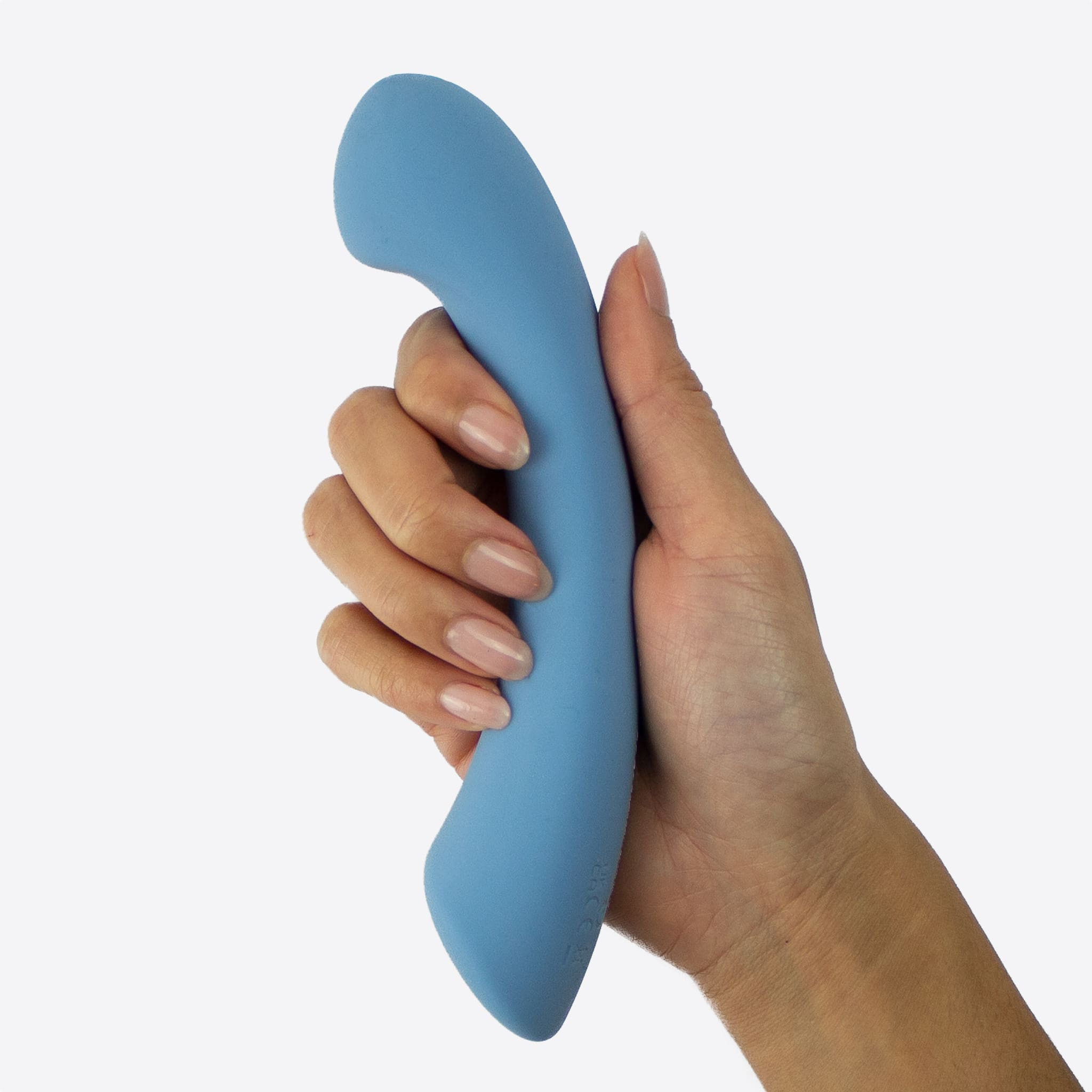 Amina Wavey g-punkts vibrator i blå fra siden